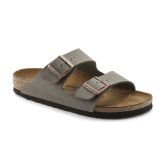 Birkenstock Arizona Nubuck Stone Narrow Fit - Grau - Sandalen Birkenstock Arizona Nubuck Stone Narrow Fit - Grau - Sandalen
