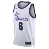 Nike Dri-FIT NBA LeBron James Los Angeles Lakers City Edition 2022 Swingman Jersey - Weiß - Jersey