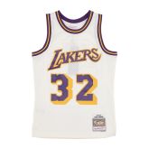 Mitchell & Ness NBA La Lakers Magic Johnson Off White Team Color Swingman Jersey - Weiß - Jersey