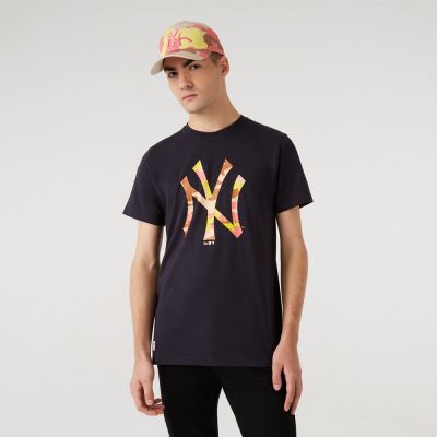 New Era Mlb Camo New York Yankees Navy - Schwarz - Kurzärmeliges T-shirt