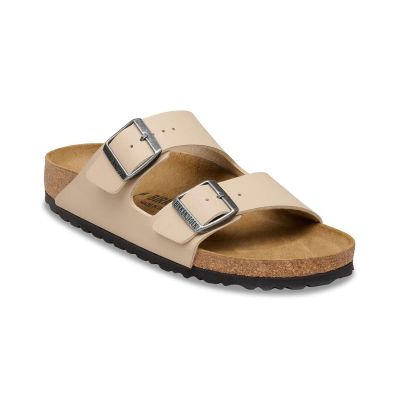 Birkenstock Arizona Birko-Flor Narrow Fit Sandcastle - Braun - Sandalen Birkenstock Arizona Birko-Flor Narrow Fit Sandcastle - Braun - Sandalen