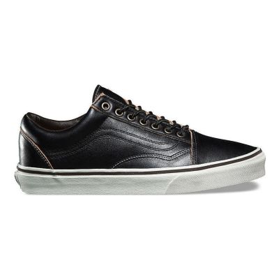Vans Old Skool All Black Leather - Schwarz - Turnschuhe Vans Old Skool All Black Leather - Schwarz - Turnschuhe