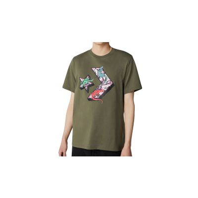 Converse Star Chevron Lizard Graphic T-Shirt - Grün - Kurzärmeliges T-shirt