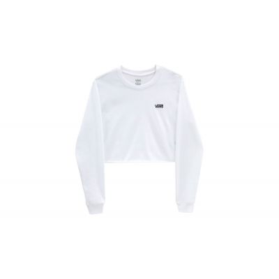 Vans Cropped T-Shirt LS - Weiß - Kurzärmeliges T-shirt