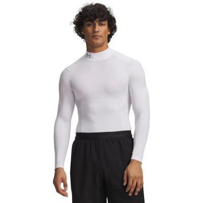 Under Armour HG Elite Comp Mock Long-Sleeve White - Weiß - Kompressionsshirt mit langen Ärmeln Under Armour HG Elite Comp Mock Long-Sleeve White - Weiß - Kompressionsshirt mit langen Ärmeln