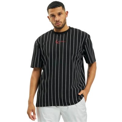Karl Kani Small Signature Pinstripe Tee Black - Schwarz - Kurzärmeliges T-shirt Karl Kani Small Signature Pinstripe Tee Black - Schwarz - Kurzärmeliges T-shirt