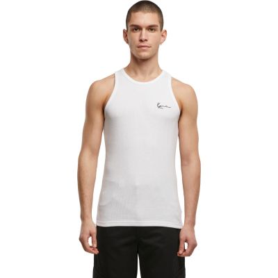 Karl Kani Chest Signature Essential Waffle Tanktop White - Weiß - T-shirt Karl Kani Chest Signature Essential Waffle Tanktop White - Weiß - T-shirt