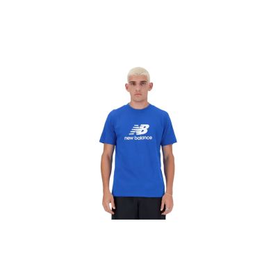 New Balance Sport Essentials Logo T-Shirt - Blau - Kurzärmeliges T-shirt
