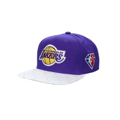 Mitchell & Ness NBA Los Angeles Lakers 75th Platinum Snapback - Violett - Kappe
