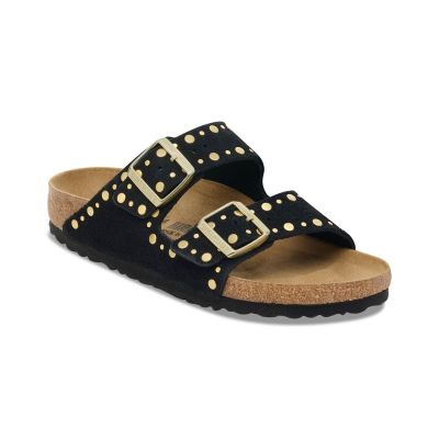 Birkenstock Arizona Rivets Suede Leather Narrow Fit Black - Schwarz - Sandalen Birkenstock Arizona Rivets Suede Leather Narrow Fit Black - Schwarz - Sandalen