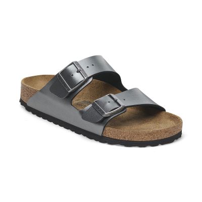 Birkenstock Arizona Birko-Flor Narrow fit Silver - Grau - Sandalen Birkenstock Arizona Birko-Flor Narrow fit Silver - Grau - Sandalen