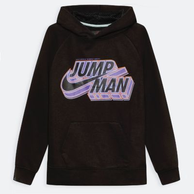Jordan Jumpman x Nike Stacked Pullover Boys Hoodie Black - Schwarz - Hoodie