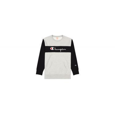 Champion Colour Block Kangaroo Pocket Reverse Weave Sweatshirt - Grau - Hoodie
