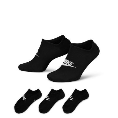 Nike Sportswear Everyday Essential No-Show 3-Pack Socks Black - Schwarz - Socken