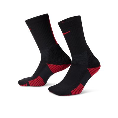 Nike Elite 2.0 Cushioned Crew Socks Black University Red - Schwarz - Socken