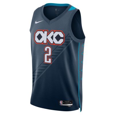 Nike NBA Shai Gilgeous-Alexander Oklahoma City Thunder City Edition Swingman Jersey - Blau - Jersey