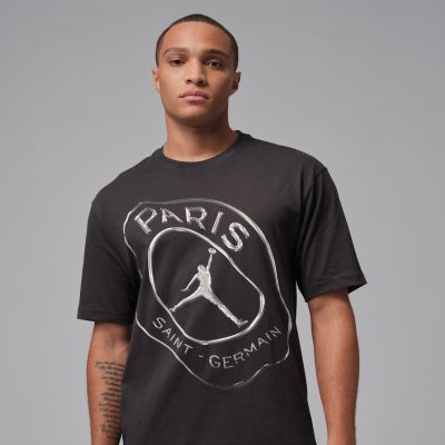 Jordan Dri-FIT Paris Saint-Germain Practice Tee Oil Grey - Grau - Kurzärmeliges T-shirt Jordan Dri-FIT Paris Saint-Germain Practice Tee Oil Grey - Grau - Kurzärmeliges T-shirt