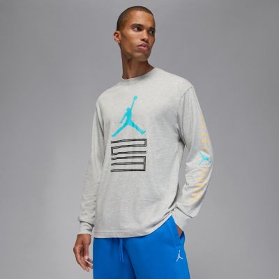 Jordan Brooklyn AJ11 Graphic Long-Sleeve Tee Grey Heather - Grau - Kurzärmeliges T-shirt
