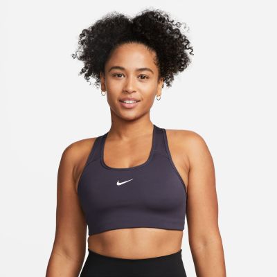 Nike Dri-FIT Swoosh Women's Medium-Support 1-Piece Pad Sports Gridiron - Violett - Bra