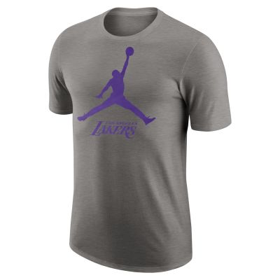 Jordan NBA Los Angeles Lakers Essential Tee Dark Heather Grey - Grau - Kurzärmeliges T-shirt