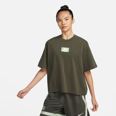 Nike Sabrina Wmns Boxy Tee Cargo Khaki - Grün - Kurzärmeliges T-shirt