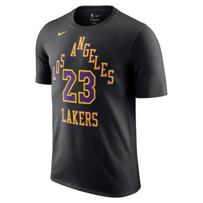 Nike NBA Los Angeles Lakers LeBron James City Edition Tee - Schwarz - Kurzärmeliges T-shirt