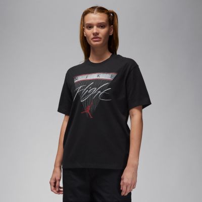 Jordan Flight Heritage Wmns Graphic Tee Black - Schwarz - Kurzärmeliges T-shirt