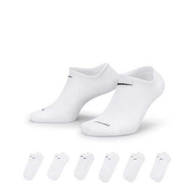 Nike Everyday Lightweight No-Show Socks 6-Pack White - Weiß - Socken