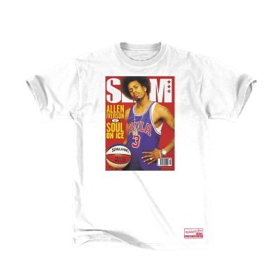 Mitchell & Ness NBA Philadelphia 76ers  Allen Iverson Slam Tee - Weiß - Kurzärmeliges T-shirt