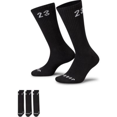 Jordan Essentials 3 Pack Crew Black Socks - Schwarz - Socken