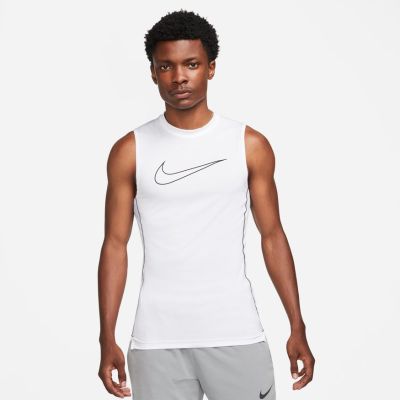 Nike Pro Dri-FIT Tight Fit Sleeveless Top White - Weiß - Kurzärmeliges T-shirt