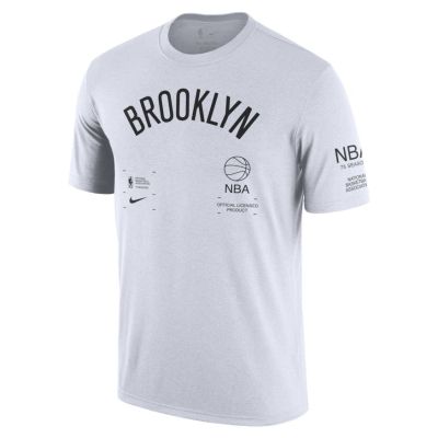 Nike Brooklyn Nets Courtside Tee - Weiß - Kurzärmeliges T-shirt