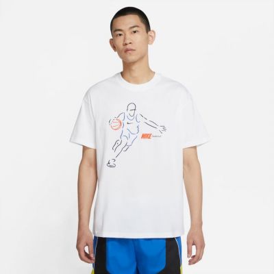 Nike Basketball Tee - Weiß - Kurzärmeliges T-shirt