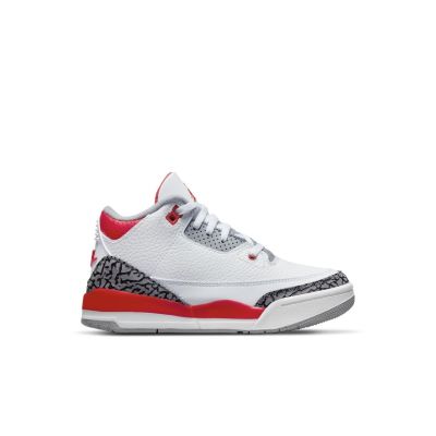 Air Jordan 3 Retro "Fire Red" (PS) - Weiß - Turnschuhe