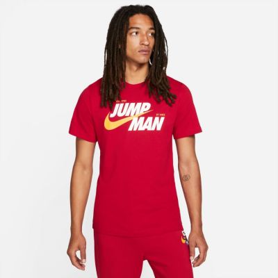 Jordan Jumpman Graphic Tee - Rot - Kurzärmeliges T-shirt