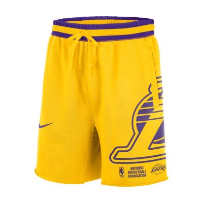 Nike NBA Los Angeles Lakers Courtside Shorts - Gelb - Kurze Hose
