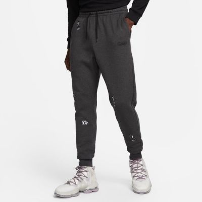 Nike LeBron Fleece Pants Black Heather - Schwarz - Hose