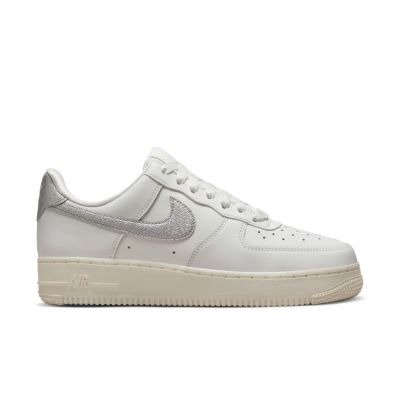 Nike Air Force 1 '07 Low "Silver Swoosh" Wmns - Weiß - Turnschuhe