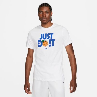 Nike "Just Do It" Basketball Tee White - Weiß - Kurzärmeliges T-shirt