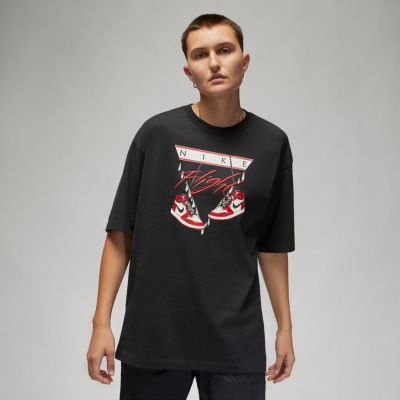 Jordan Flight Wmns Oversized Tee - Schwarz - Kurzärmeliges T-shirt