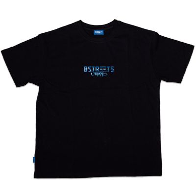 The Streets Culture Blue Logo Tee - Schwarz - Kurzärmeliges T-shirt