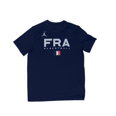 Jordan Dri-FIT France Graphic Tee College Navy - Blau - Kurzärmeliges T-shirt