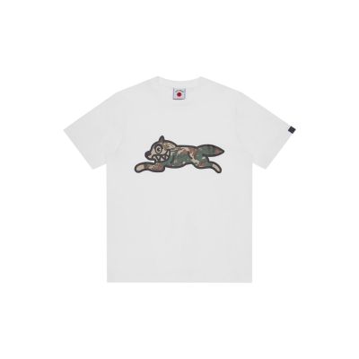 ICECREAM Camo Running Dog Woodland Tee White - Weiß - Kurzärmeliges T-shirt ICECREAM Camo Running Dog Woodland Tee White - Weiß - Kurzärmeliges T-shirt