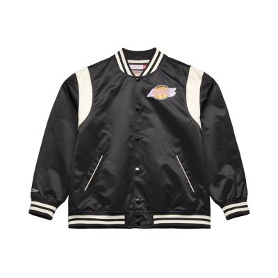 Mitchell & Ness NBA Retro Roots Lightweight Satin Jacket Los Angeles Lakers - Schwarz - Jacke Mitchell & Ness NBA Retro Roots Lightweight Satin Jacket Los Angeles Lakers - Schwarz - Jacke