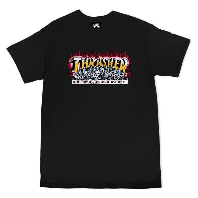Thrasher Krak Skulls T-Shirt Black - Schwarz - Kurzärmeliges T-shirt