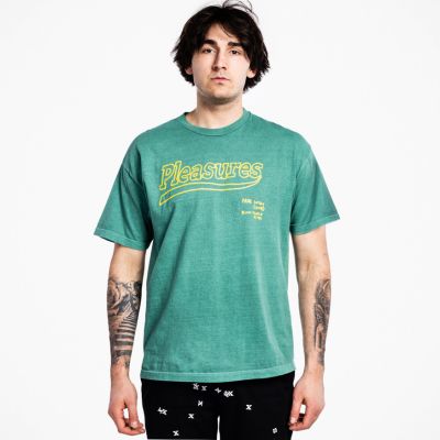 Pleasures Dub Pigment DYE T-Shirt Green - Grün - Kurzärmeliges T-shirt