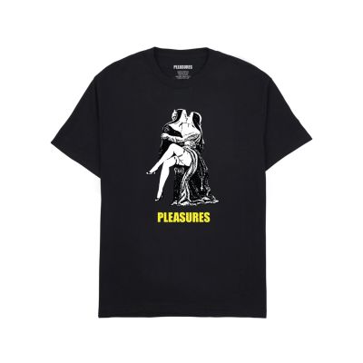 Pleasures French Kiss Tee Black - Schwarz - Kurzärmeliges T-shirt