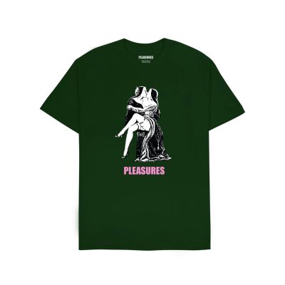 Pleasures French Kiss Tee Hunter Green - Grün - Kurzärmeliges T-shirt