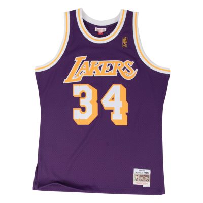 Mitchell & Ness NBA Shaquille O'Neal LA Lakers Swingman Road Jersey - Violett - Jersey