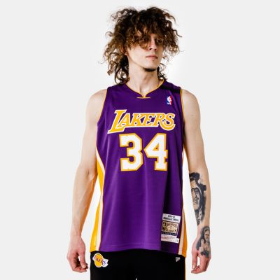 Mitchell & Ness Authentic Jersey Los Angeles Lakers Shaquille O'Neill Purple - Violett - Jersey